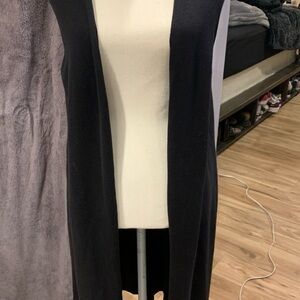Vince Camuto Black Open-Front Cardigan